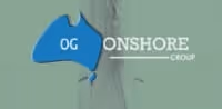 Logo of Onshore Group featuring a blue stylized map of Australia with white OG letters.