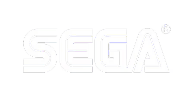 SEGA logo in white with a registered trademark symbol on a black background.
