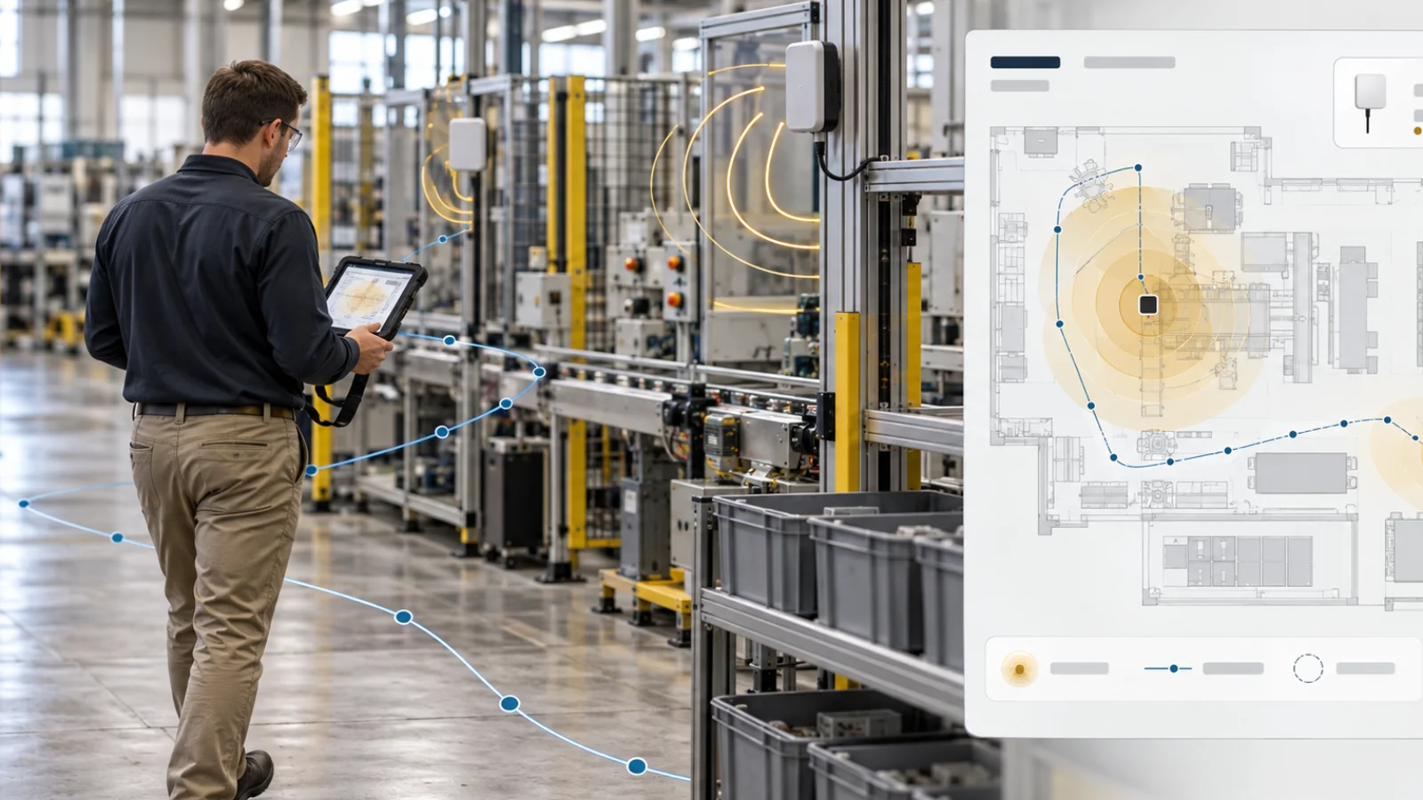 FactorySense performs site surveys to check customer RF patterns on the manufacturing floor or yard