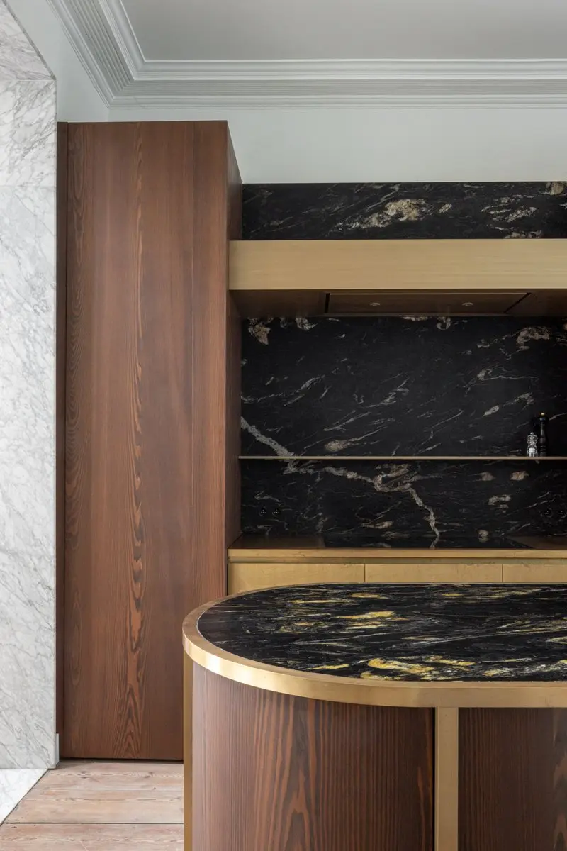 Cosmic Black Yellow Granite worktops