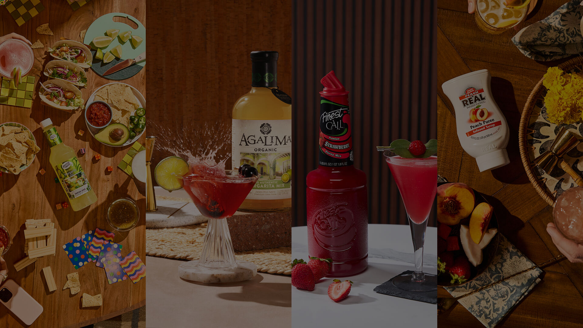 EAT YOUR BOURBON printed in the center over top an image of soy being mixed