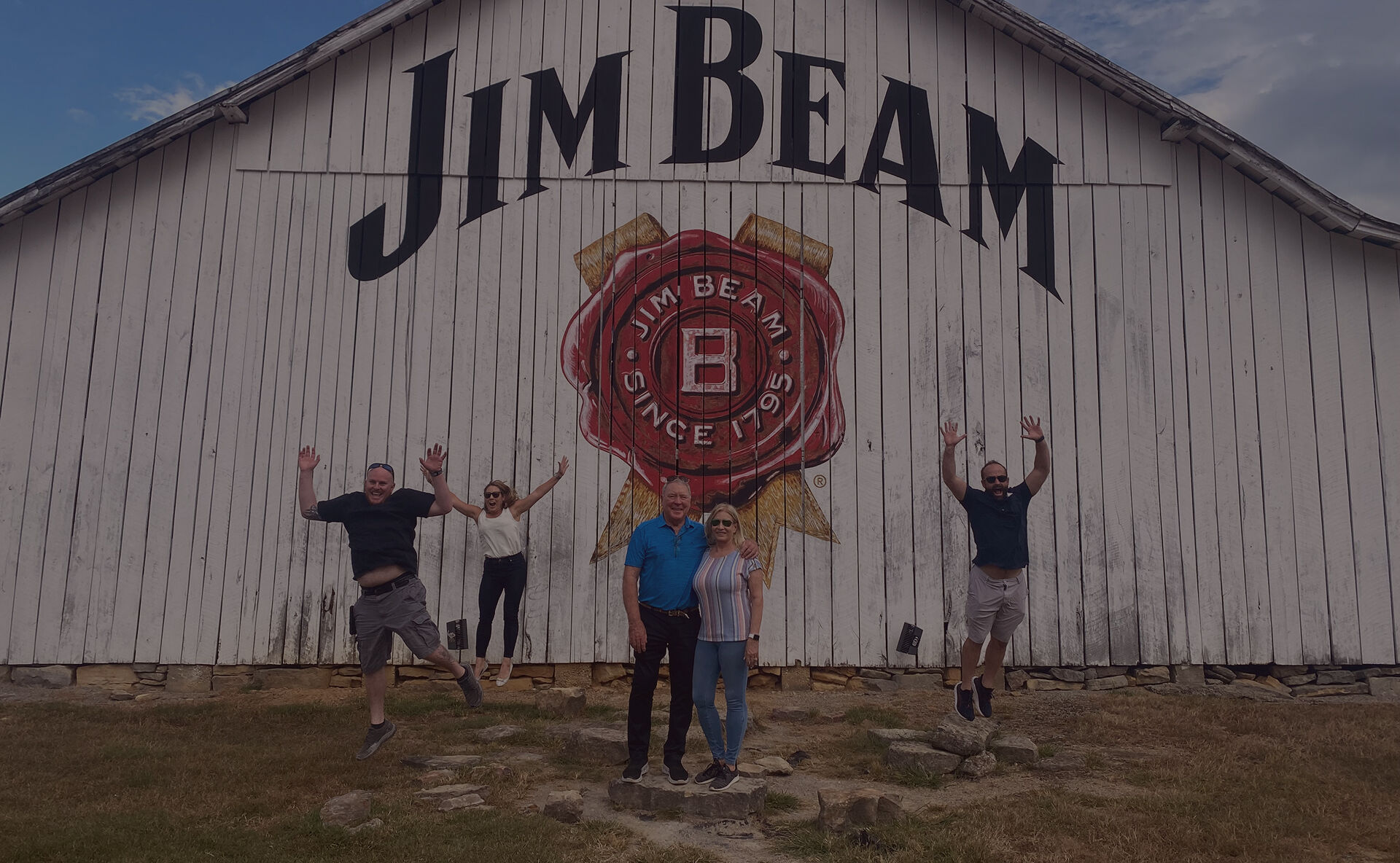 EAT YOUR BOURBON printed in the center over top an image of soy being mixed
