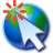 globe with a mouse