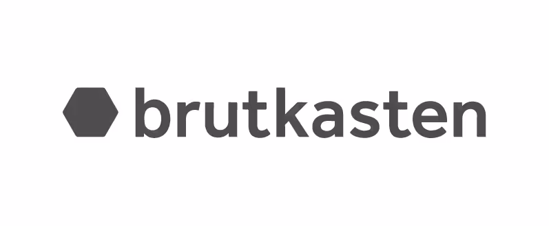 Logo vom Magazin "brutkasten" in schwarz weiß.