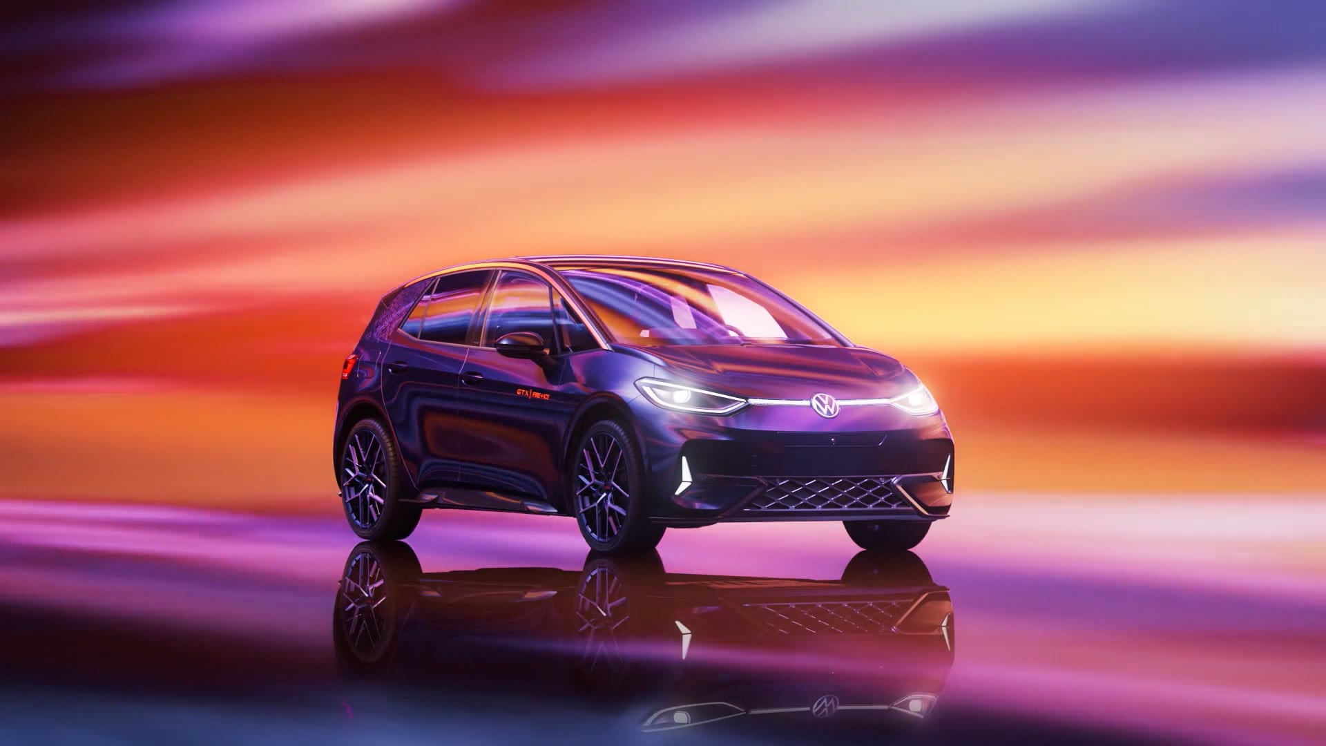 Volkswagen – ID.3 GTX Fire & Ice – 3D animation still, cover