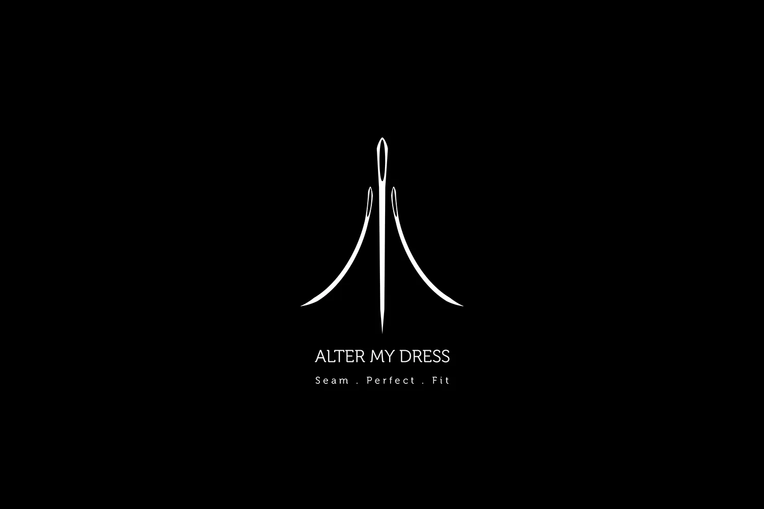 Alter My Dress needles logo mark and tagline