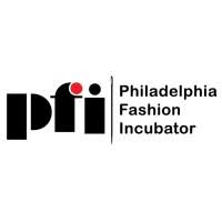 Logo of Philadelphia Fashion Incubator with stylized letters 'pfi' and a red dot above the 'i'.