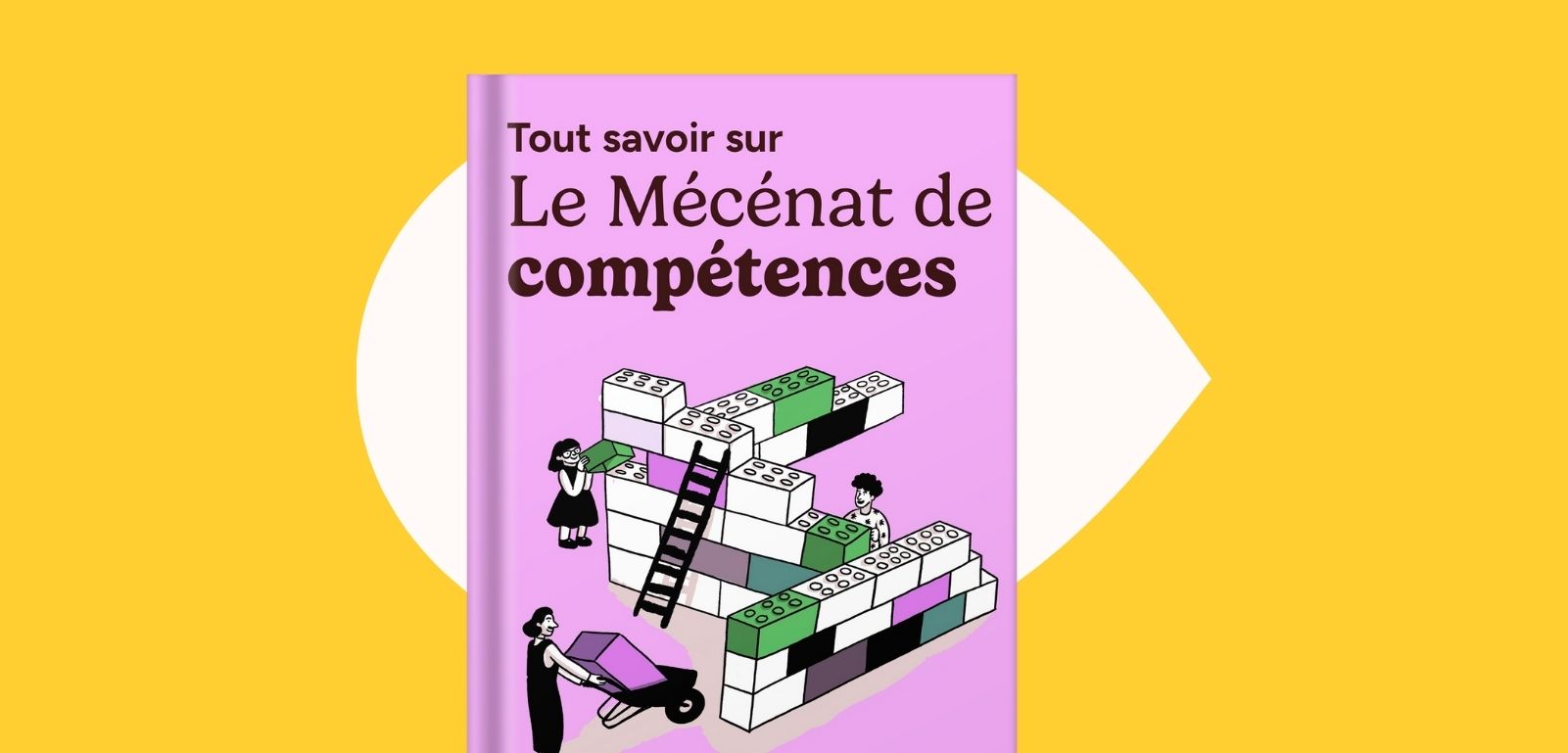 Mockup du livre blanc Tout savoir sur le mécénat de compétence, le livre blanc pour découvrir le potentiel du mécénat de compétences et comment le mettre en place dans votre entreprise