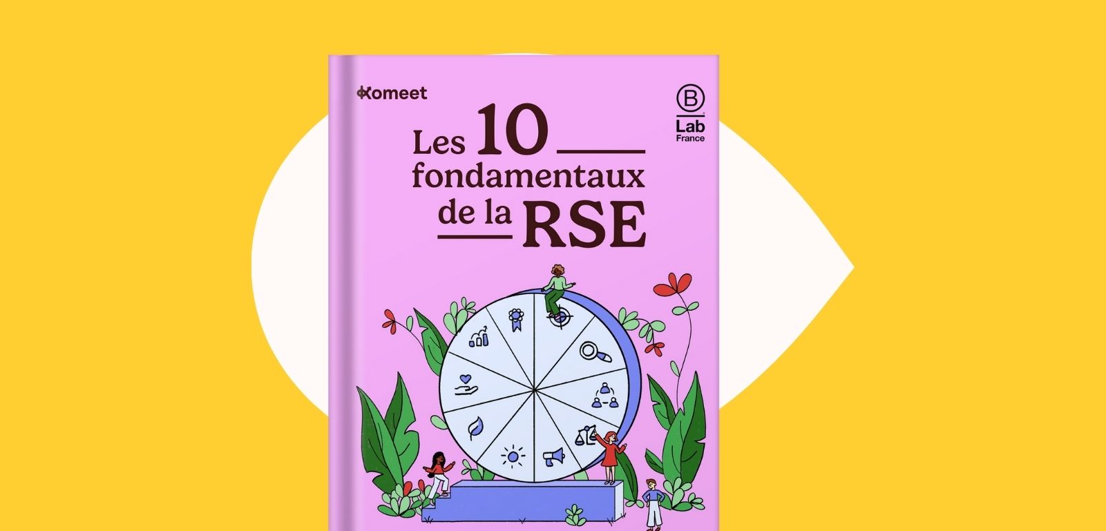 Mockup du guide des 10 fondamentaux de la RSE avec conseils et fiches pratiques