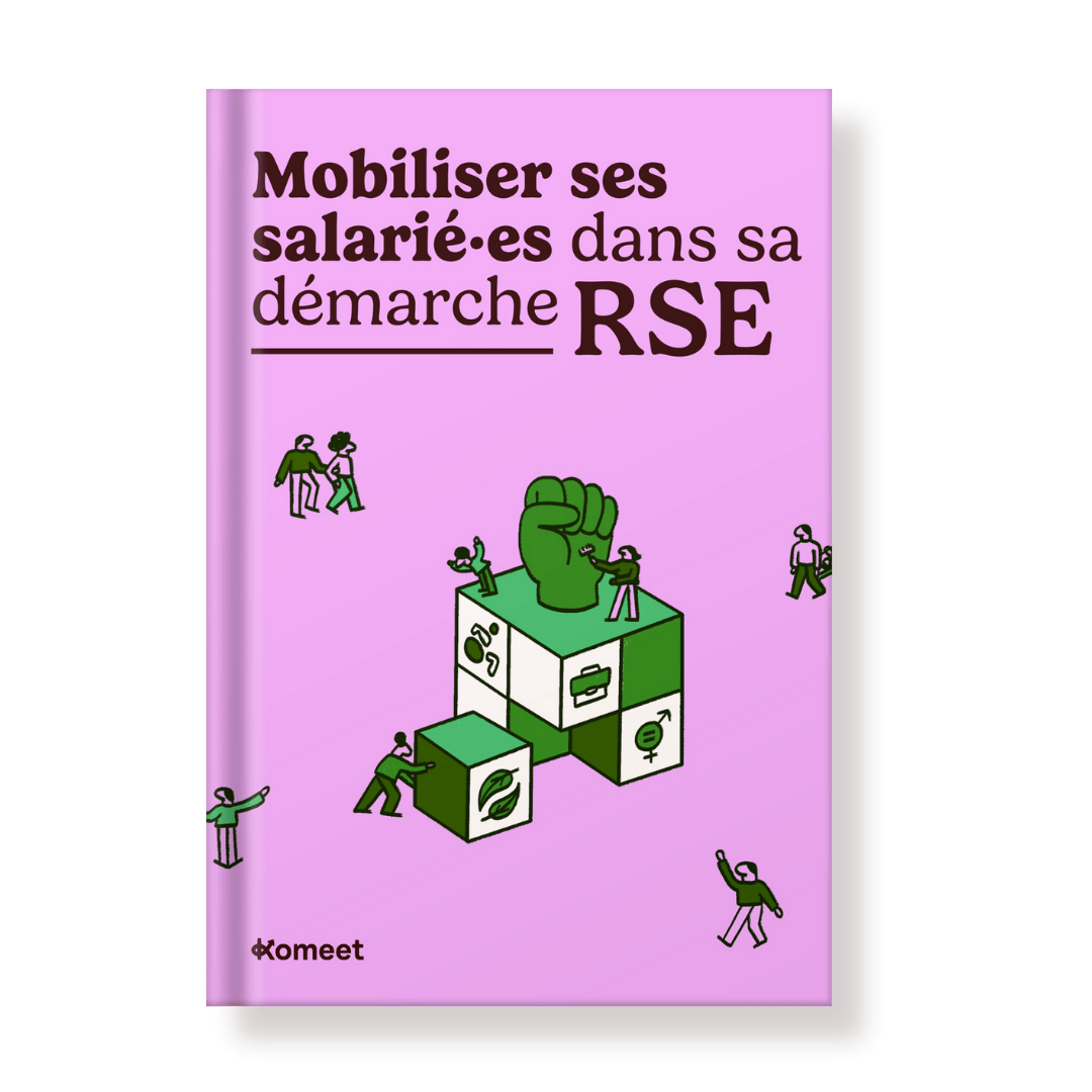 Mockup du guide Mobiliser ses salariés dans sa démarche RSE avec 30 conseils et outils pratiques