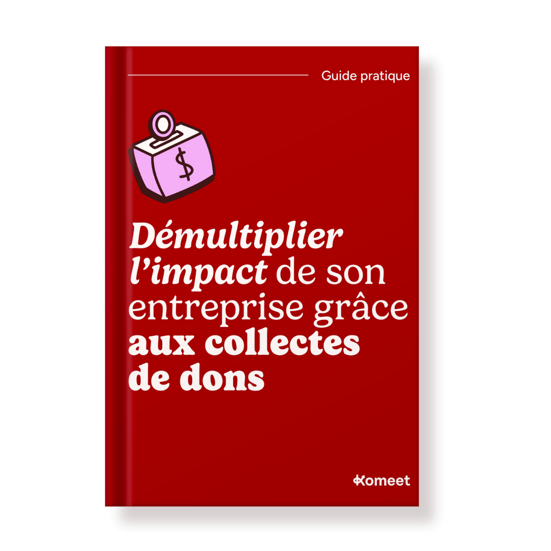 Mockup du Guide des Dons en Entreprise, un guide détaillé pour structurer et réussir ses collectes.