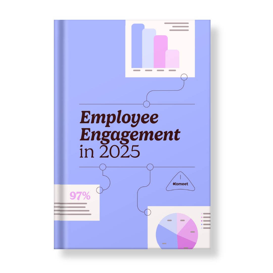 Mockup of the survey on employee social engagement programs: a complete overview of current business practices and their major challenges.
