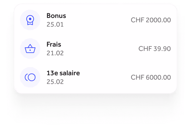 Interface Quitt Business pour l'enregistrement des bonus et des dépenses