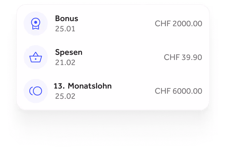 quitt Business Oberfläche zum Erfassen von Boni und Spesen