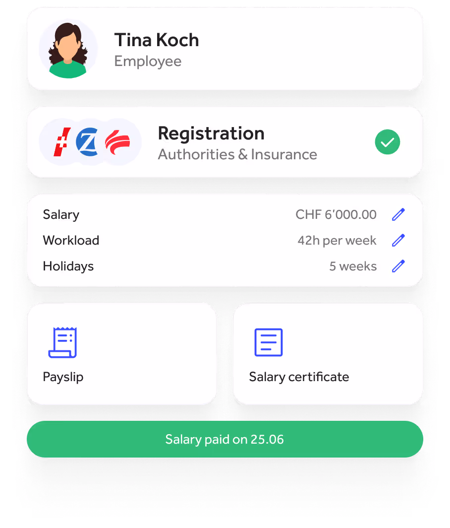 Preview of the Quitt Business payroll interface