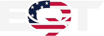 EQT Logo with american flag colored Q