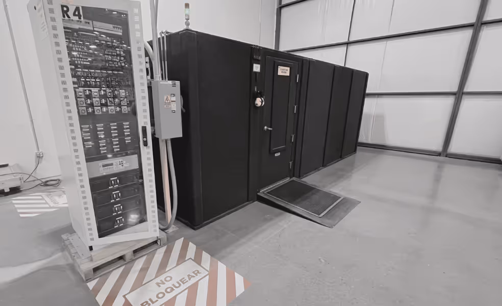A large WhisperRoom used for testing various electronic products at RCF Industrial Testing.
