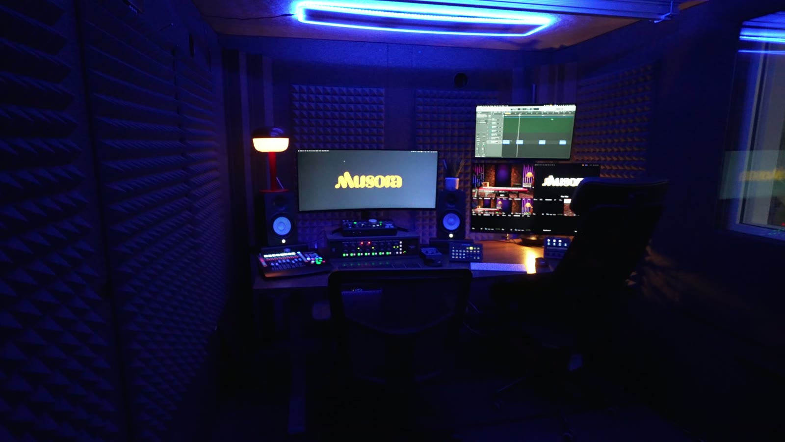 The finished control room