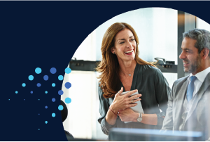 MassMutual life insurance awareness image of business coworkers smiling