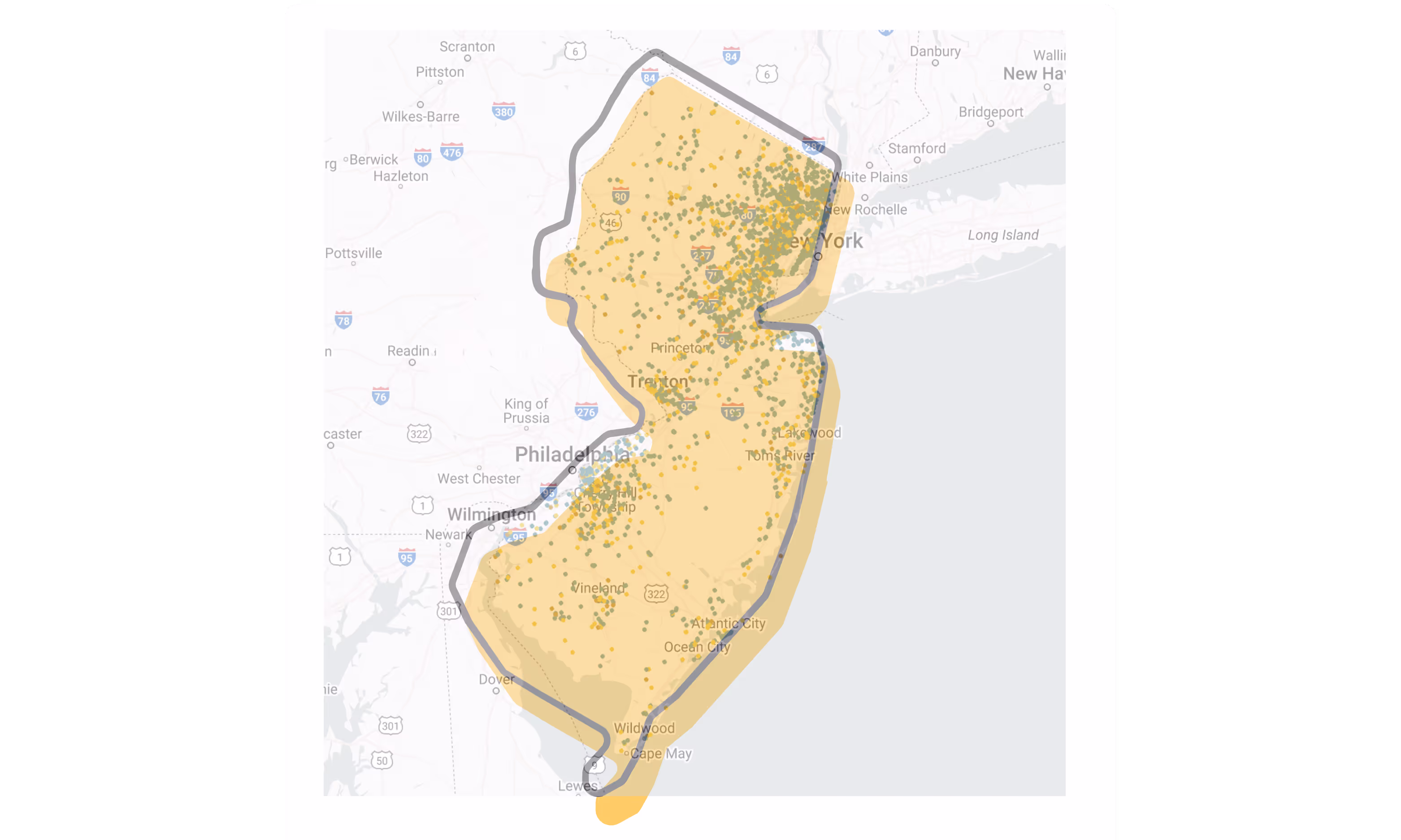 Map of CommonLit usage in New Jersey