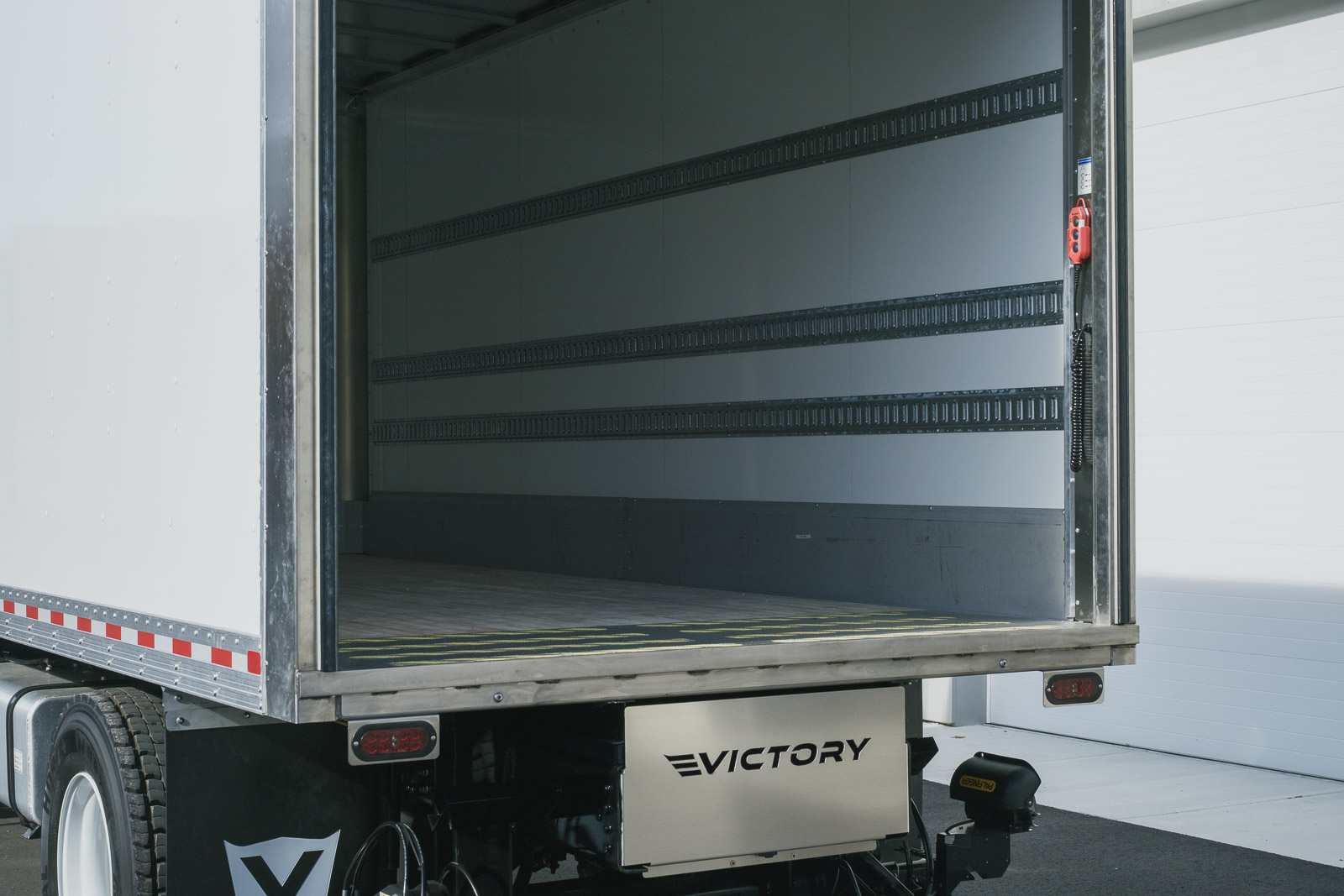 E-Track keeps the safes securely in place while the truck is in motion.