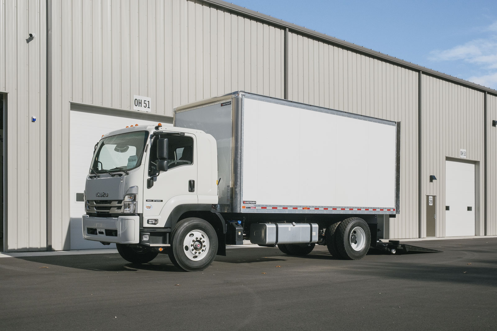 Built on an Isuzu cab-over chassis, this truck is designed for tight urban areas.