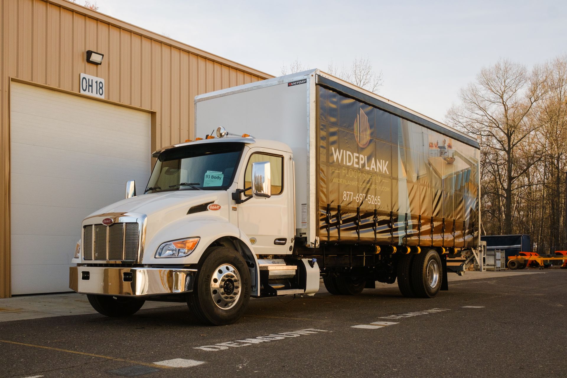 Curtainside built for Wideplank Flooring Supply