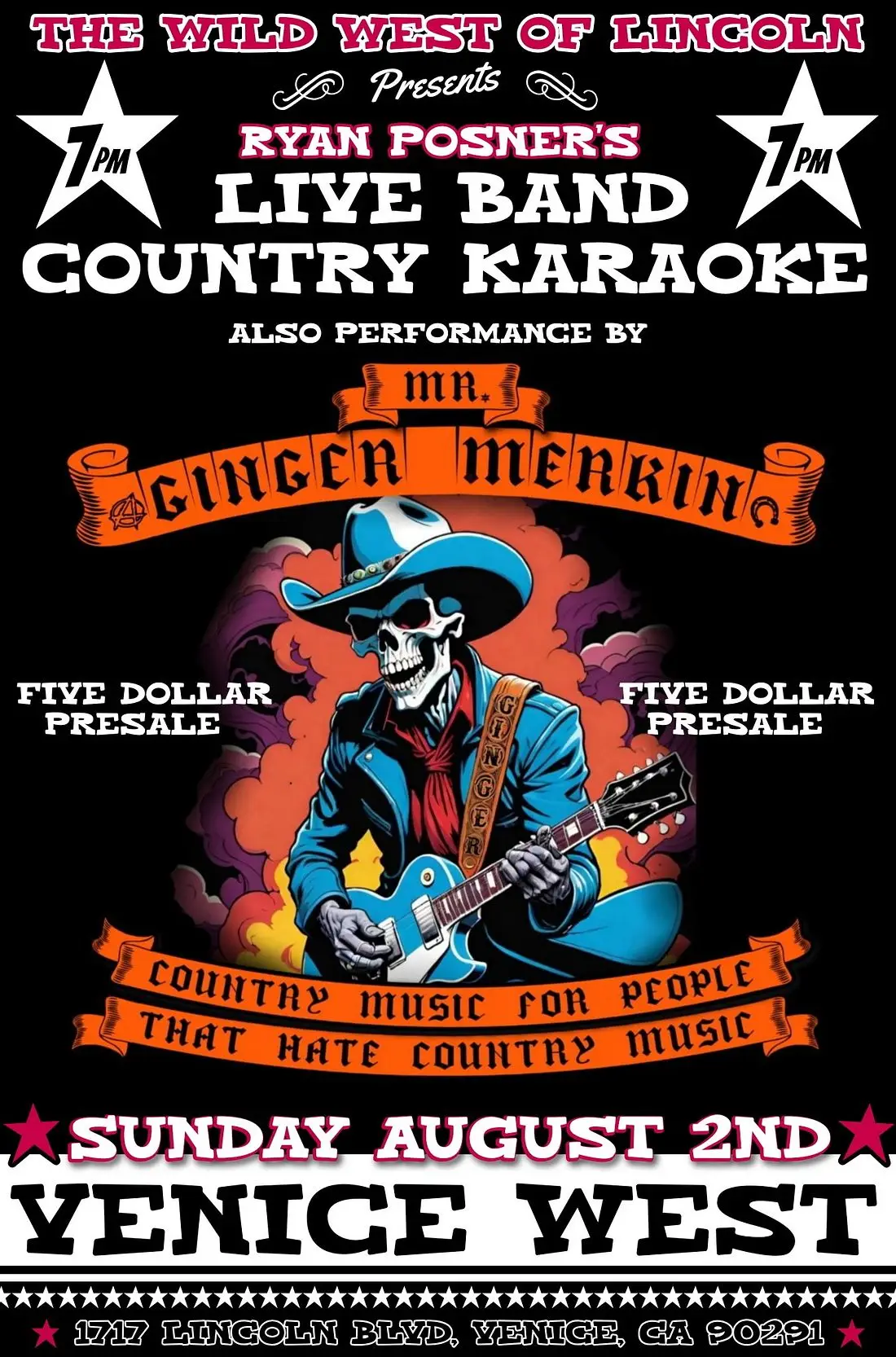 Live Band Country Legends Karaoke Night at The Venice West