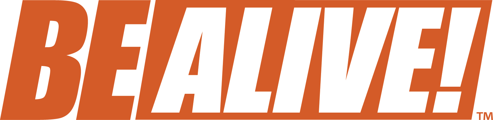 Be Alive logo that says "Be Alive!"