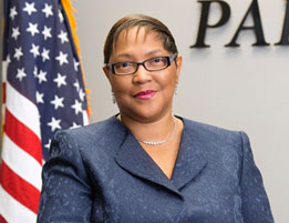 A portrait of Sheila Harris-Adams, Vice President of Government Business Development.