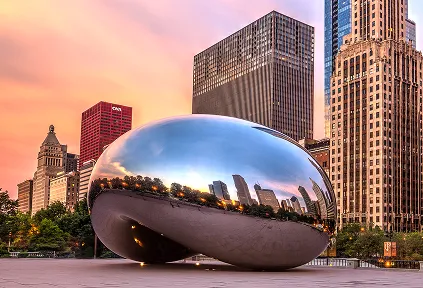 Chicago, home of "The Bean" is a major city in Ironpeak's Midwest Region.