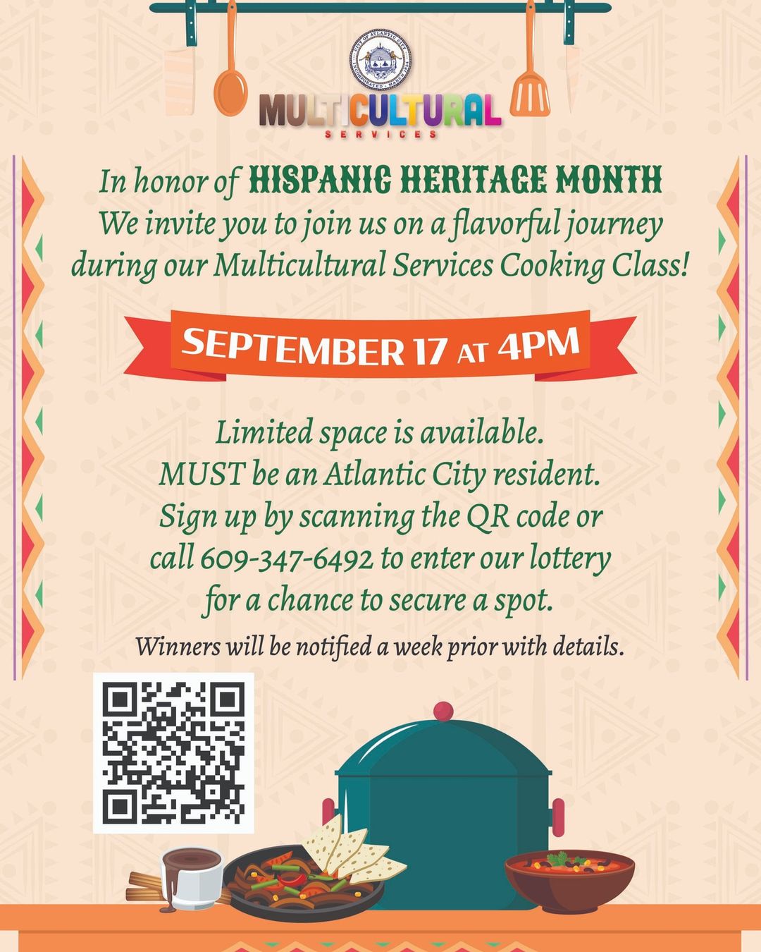 Atlantic City Celebrates Hispanic Heritage Month with Multicultural Cooking Class