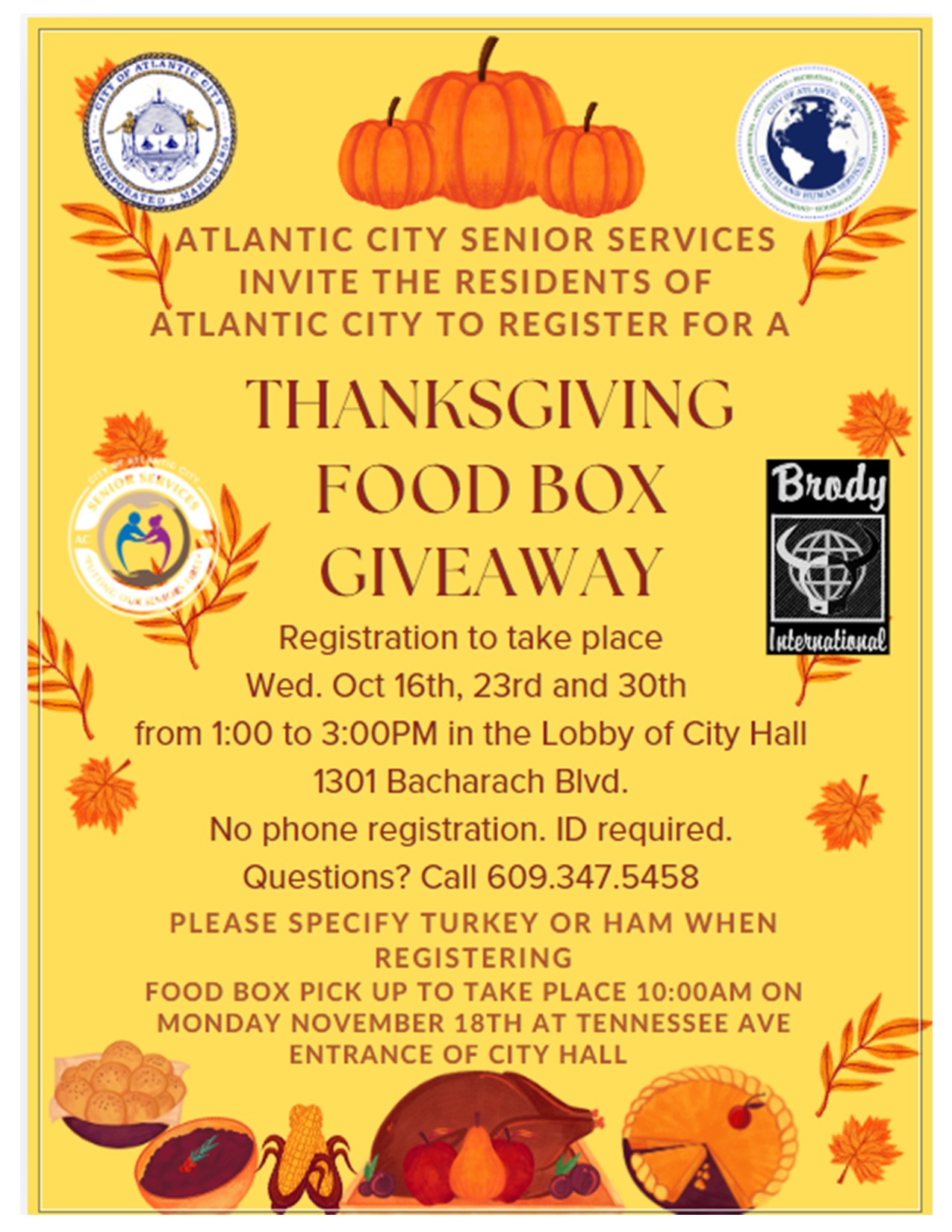 Atlantic City Senior Services Spread Holiday Cheer with Free Thanksgiving Food Boxes