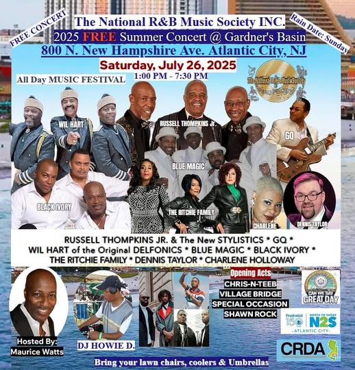 A Soulful Celebration by the Sea: 2025 Free R&B Summer Concert at Gardner’s Basin