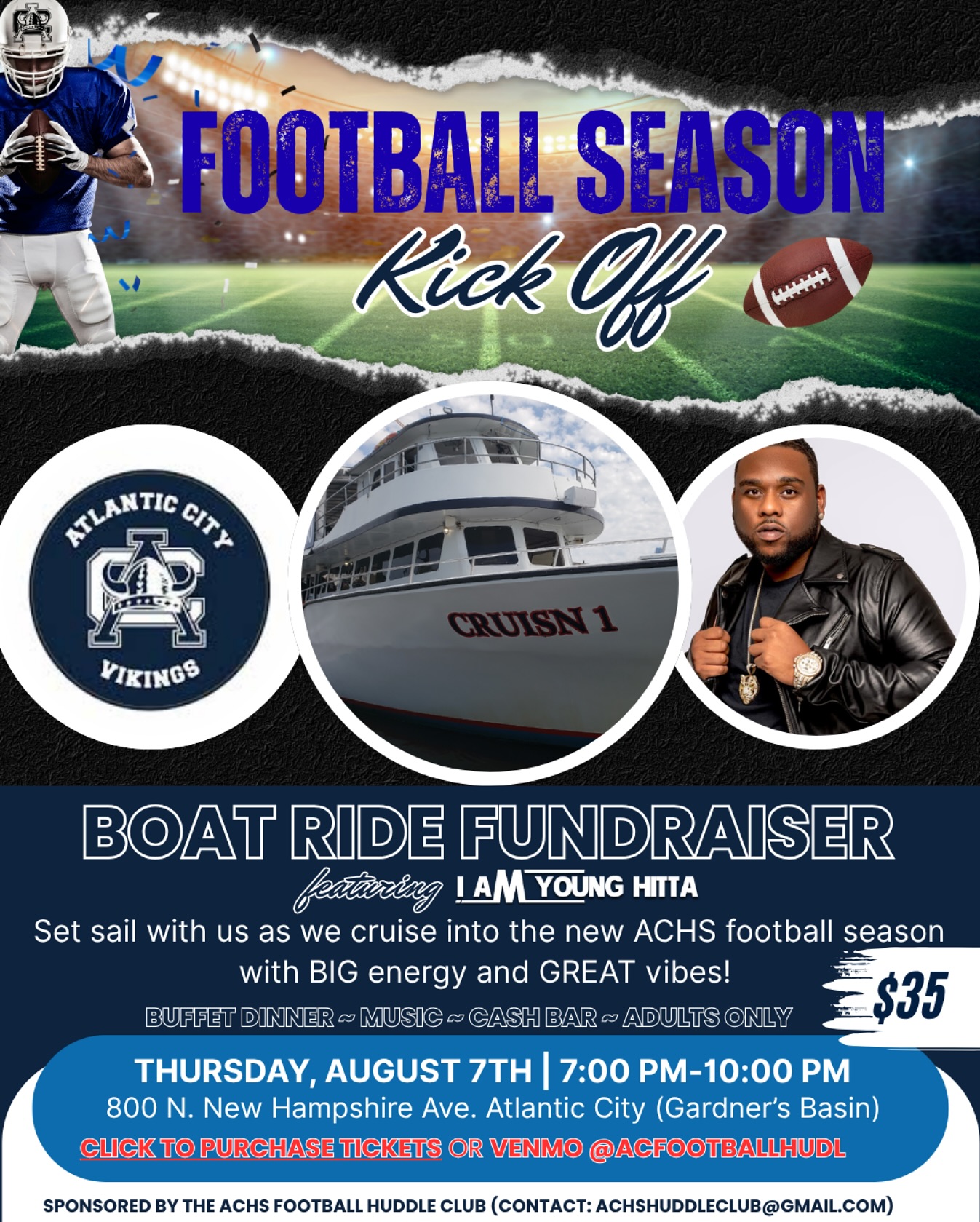 Cruise, Cheer, and Contribute: ACHS Football Fundraiser on the Water
