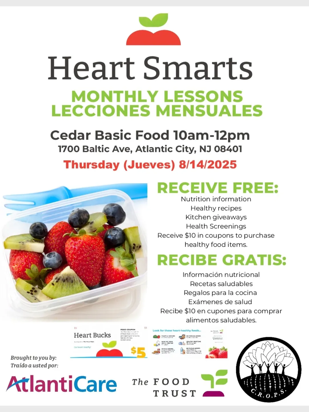 Heart Smarts: Free Monthly Nutrition Lessons Coming to Atlantic City