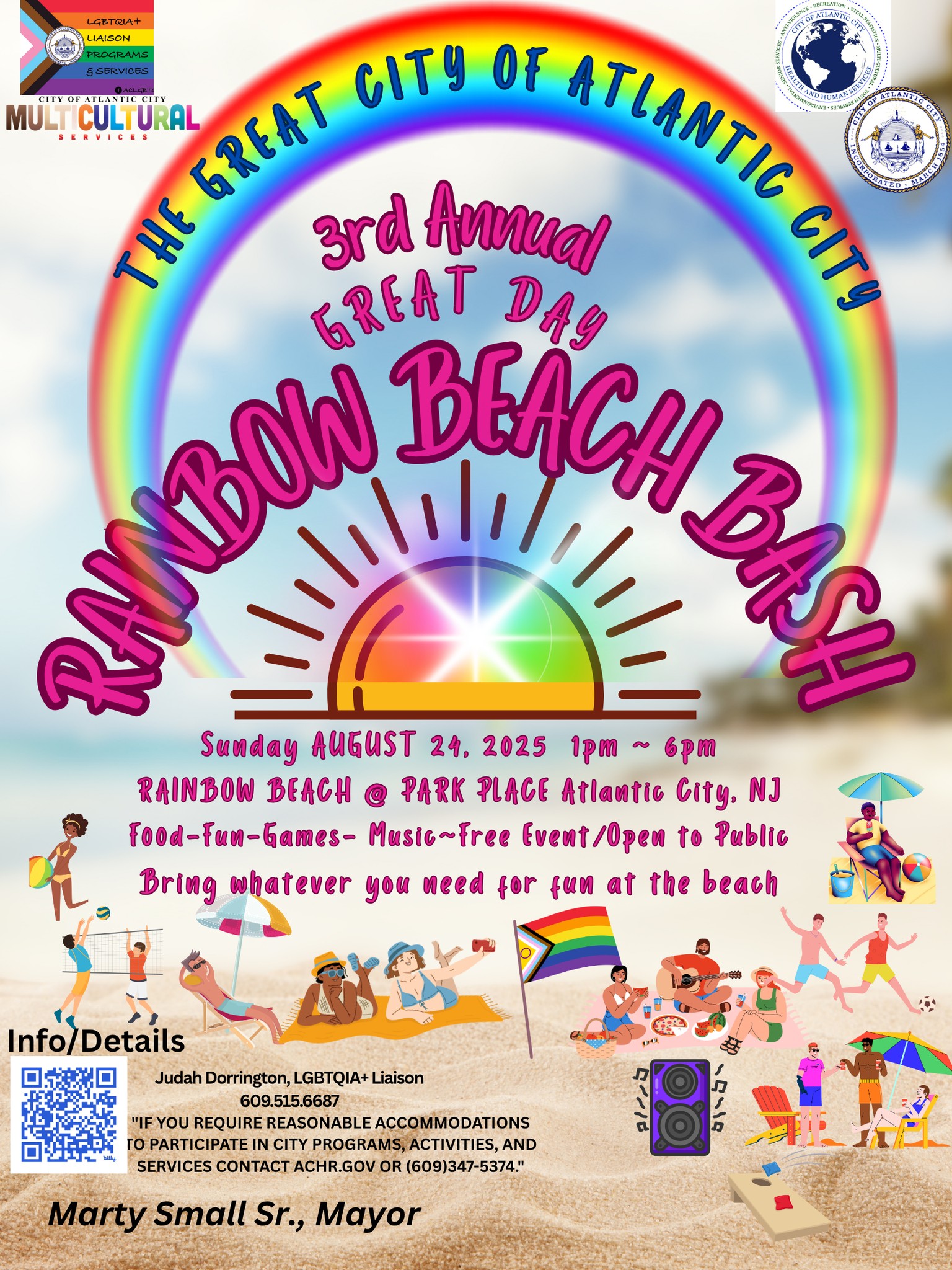 Atlantic City Hosts 3rd Annual Great Day Rainbow Beach Bash at Park Place