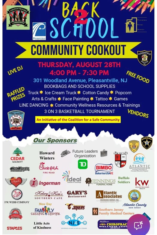Back 2 School Fun in Pleasantville: Community Cookout Brings Food, Games, and Supplies