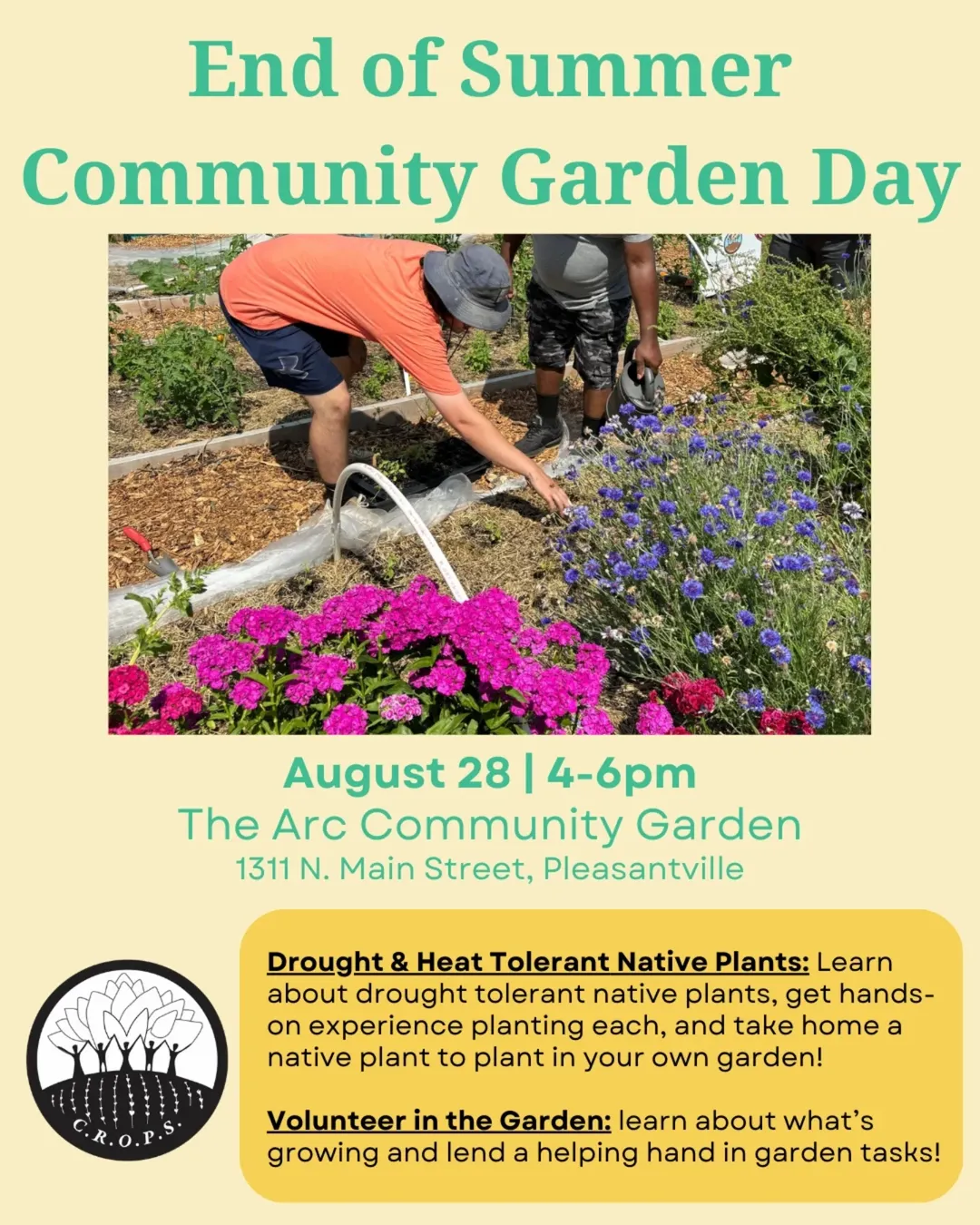 Growing Together: End of Summer Community Garden Day in Pleasantville