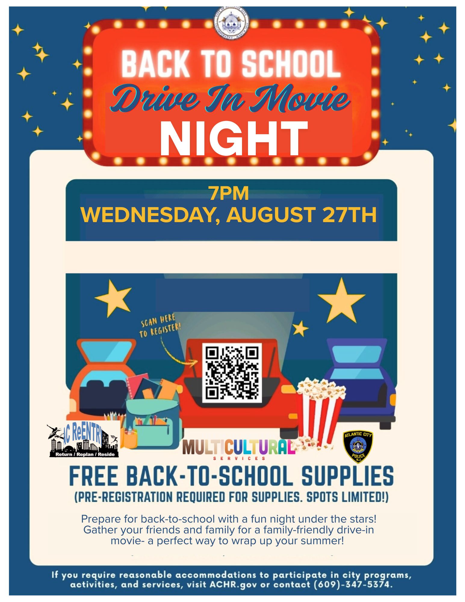 Atlantic City Hosts Family-Friendly Back to School Movie Night