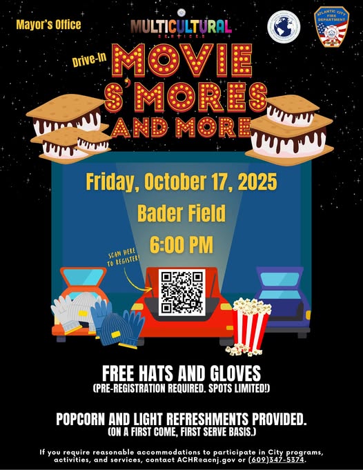 Atlantic City to Host Multicultural Drive-In Movie Night at Bader Field