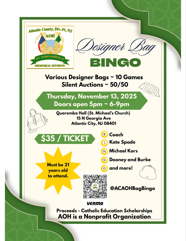 Designer Bag Bingo Night to Support Catholic Education Scholarships