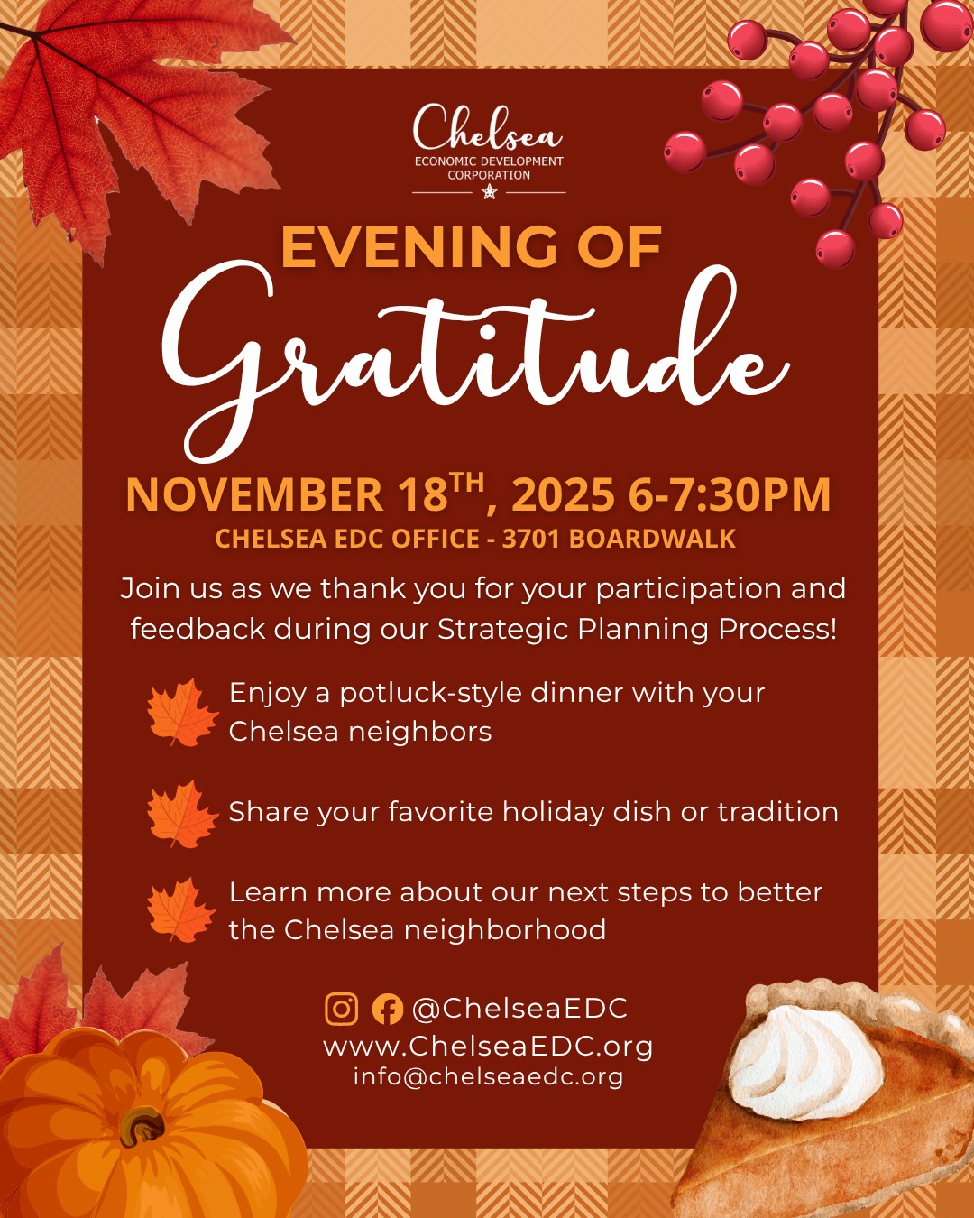 Chelsea EDC Hosted an Evening of Gratitude to Thank the Community