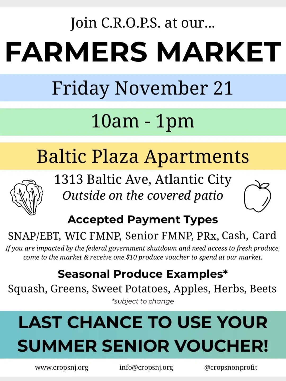 C.R.O.P.S. Farmers Market at Baltic Plaza Apartments