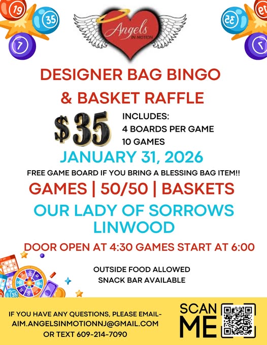 Designer Bag Bingo & Basket Raffle Fundraise