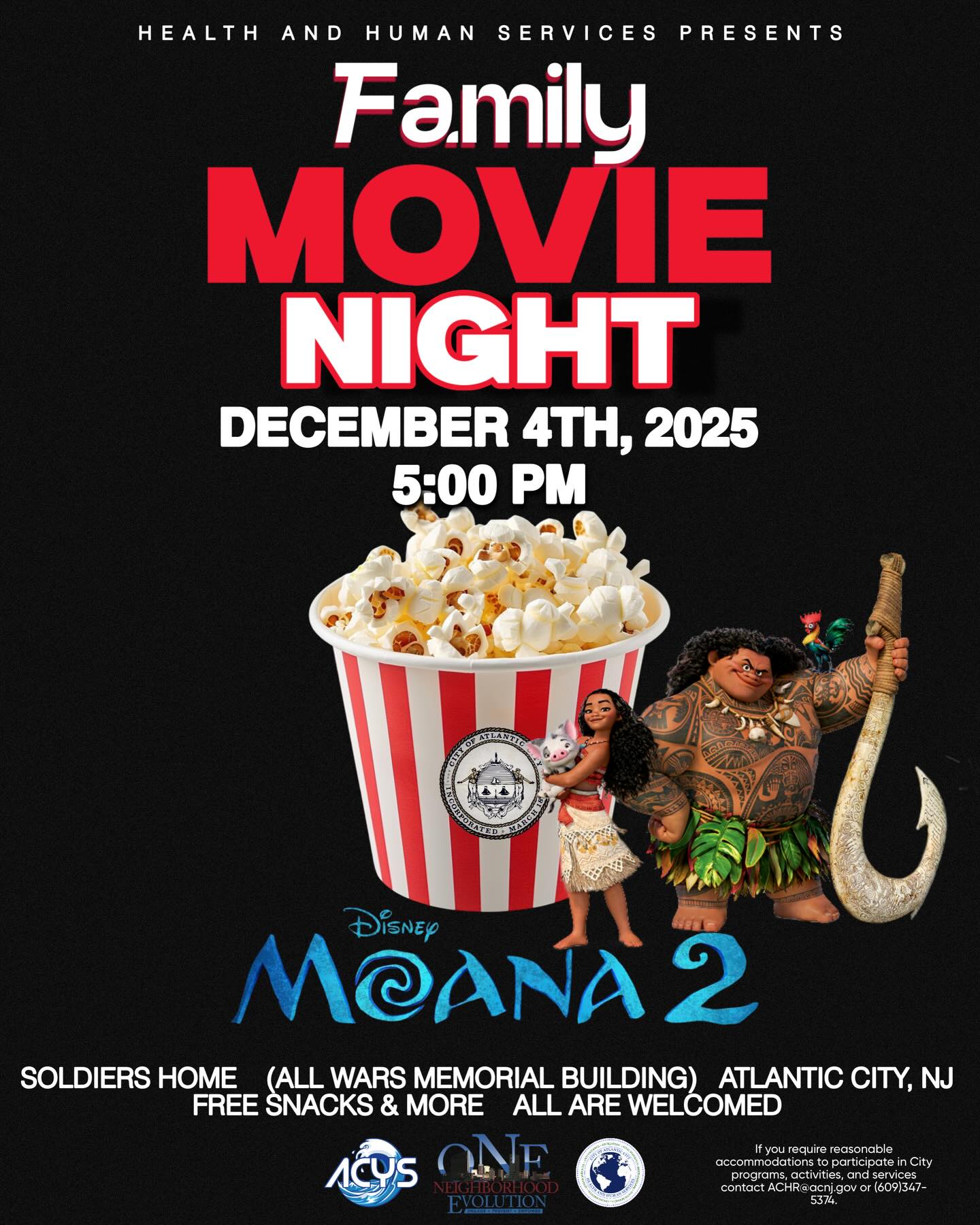 Atlantic City Hosts Family Movie Night Featuring Moana 2