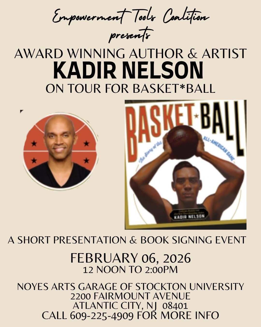 Book Talk & Signing for Kadir Nelson’s “Basket*Ball” 