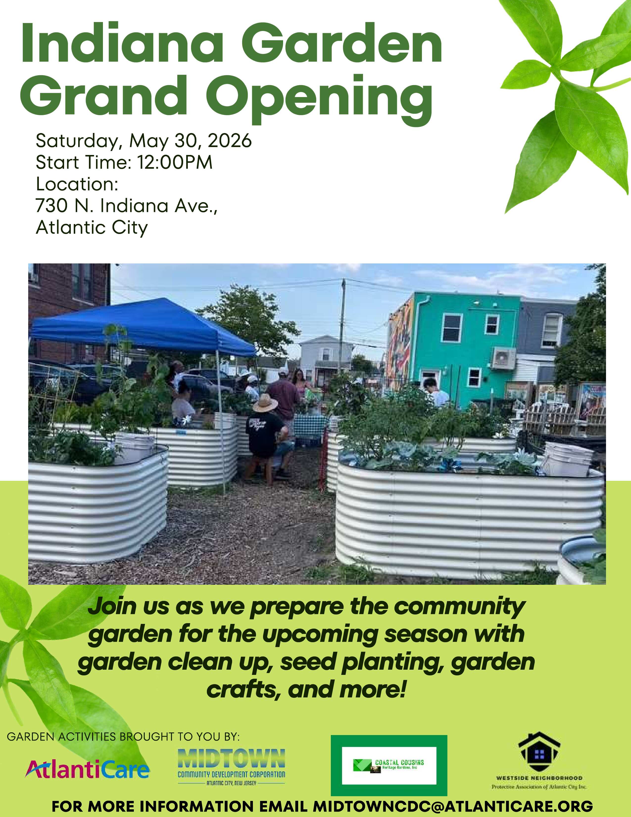 Indiana Avenue Garden Grand Opening 