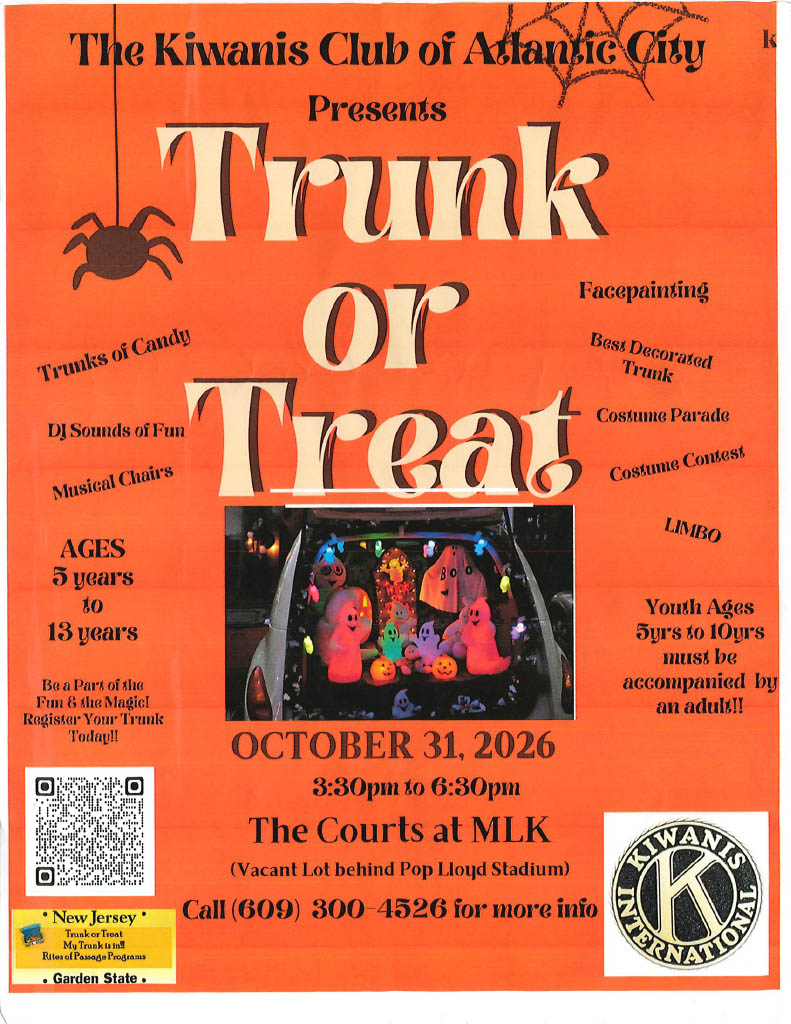 Trunk or Treat is coming to Atlantic City! The Kiwanis Club of Atlantic City
