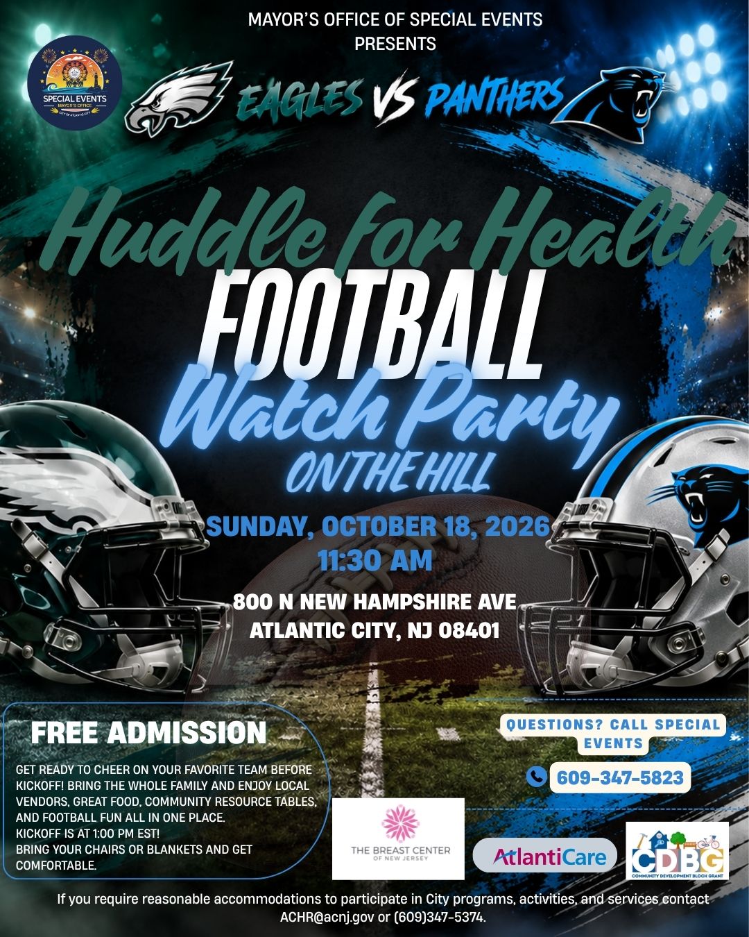Huddle for Health Eagles Watch Party 